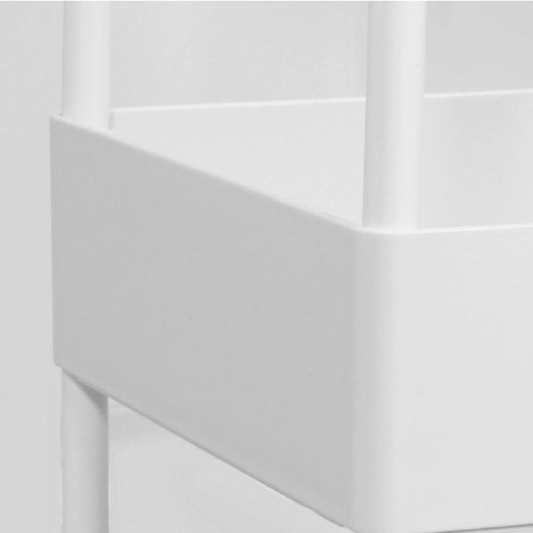 ABS Plastic Factory Direct Four-story Floor-mounted Movable Holders Corner Organizer Bathroom Storage Racks Stroller with Wheels
