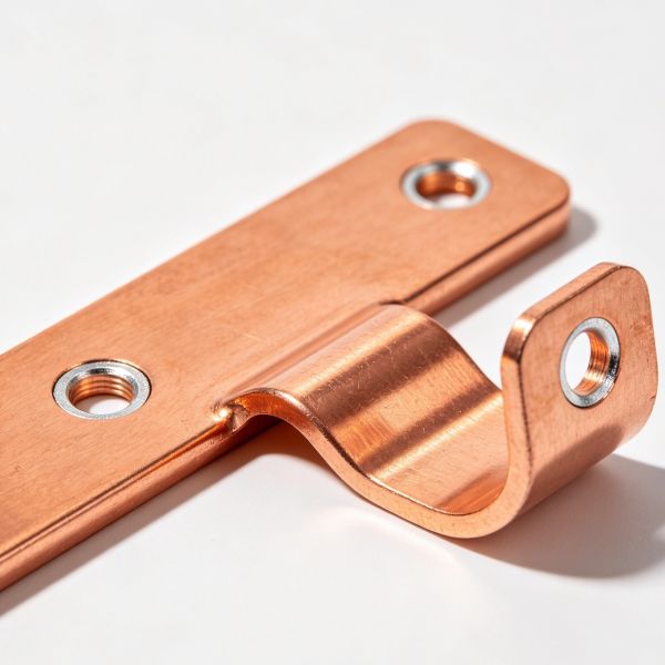 CNC Machined C11000 ETP Copper Busbar Link with Ra 0.8 Surface Finish and Tin/Silver Plating for Energy Storage Systems