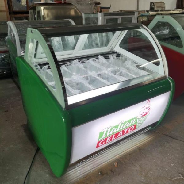 R404a Gelato Display Freezer Popsicle Ice Cream Freezers for Dessert Retail Shop