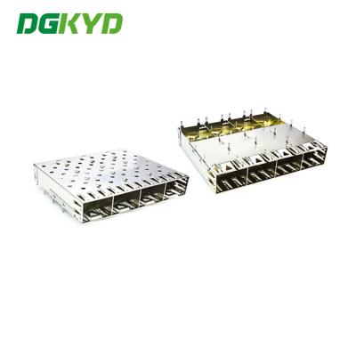 Conector de fibra ótica RJ45 multi Shell portuário do soquete LCP 1*4 SFP