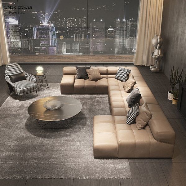 Низкий уровень софы кресла черного бархата голубого Брауна секционный назад живя большое Loveseats