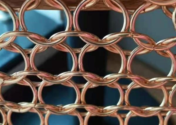 Cortina de aço inoxidável da bobina do metal do anel 2.5mm de Chainmail para o abajur