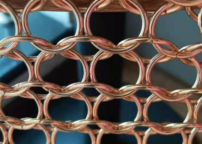 Chainmail соткет тип античный Drapery сетки кольца сетки металла возникновения с металлическим цветом для тени Солнца окна