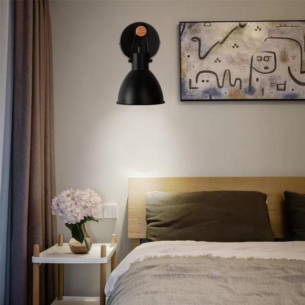 Home Bedroom Walkway Living Room Office Wooden Metal wall light plug in (WH-OR-36)