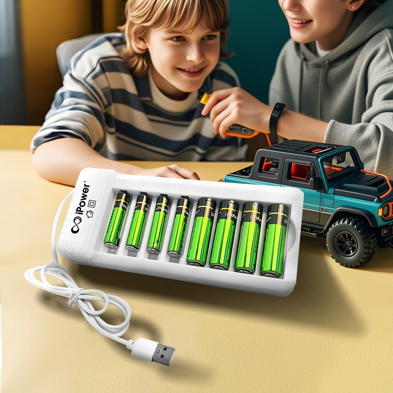 AAA AA NIMH зарядное устройство для аккумуляторов 8 слотов USB 1.2V Ni-MH Ni-CD