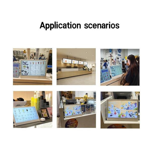 Digital Menu Board Display for Restaurant , USB Ultra Thin High Brightness Indoor LCD Screen