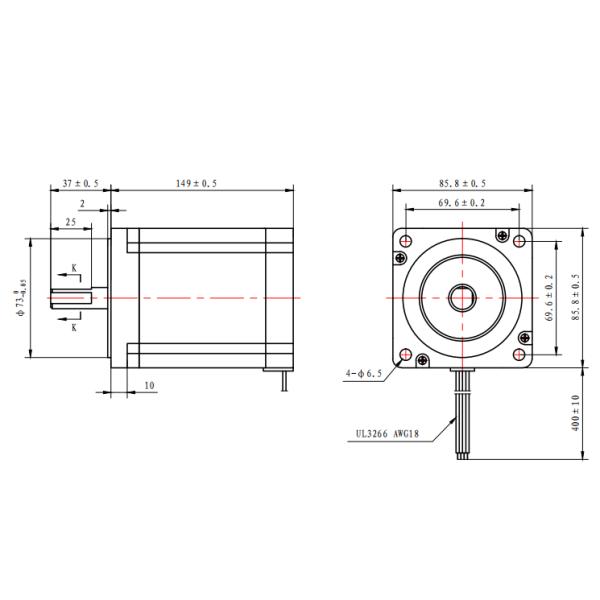 Мотор 12N.M незамкнутой сети оси набора 4 CNC Nema 34 86x86mm Stepper для машины CNC