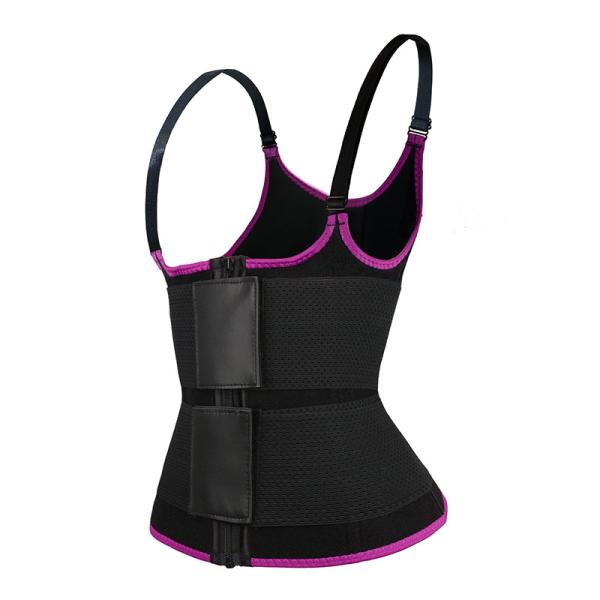 Pink 5xl Sauna Vest Workout Waist Trainer Vest With Double Belt