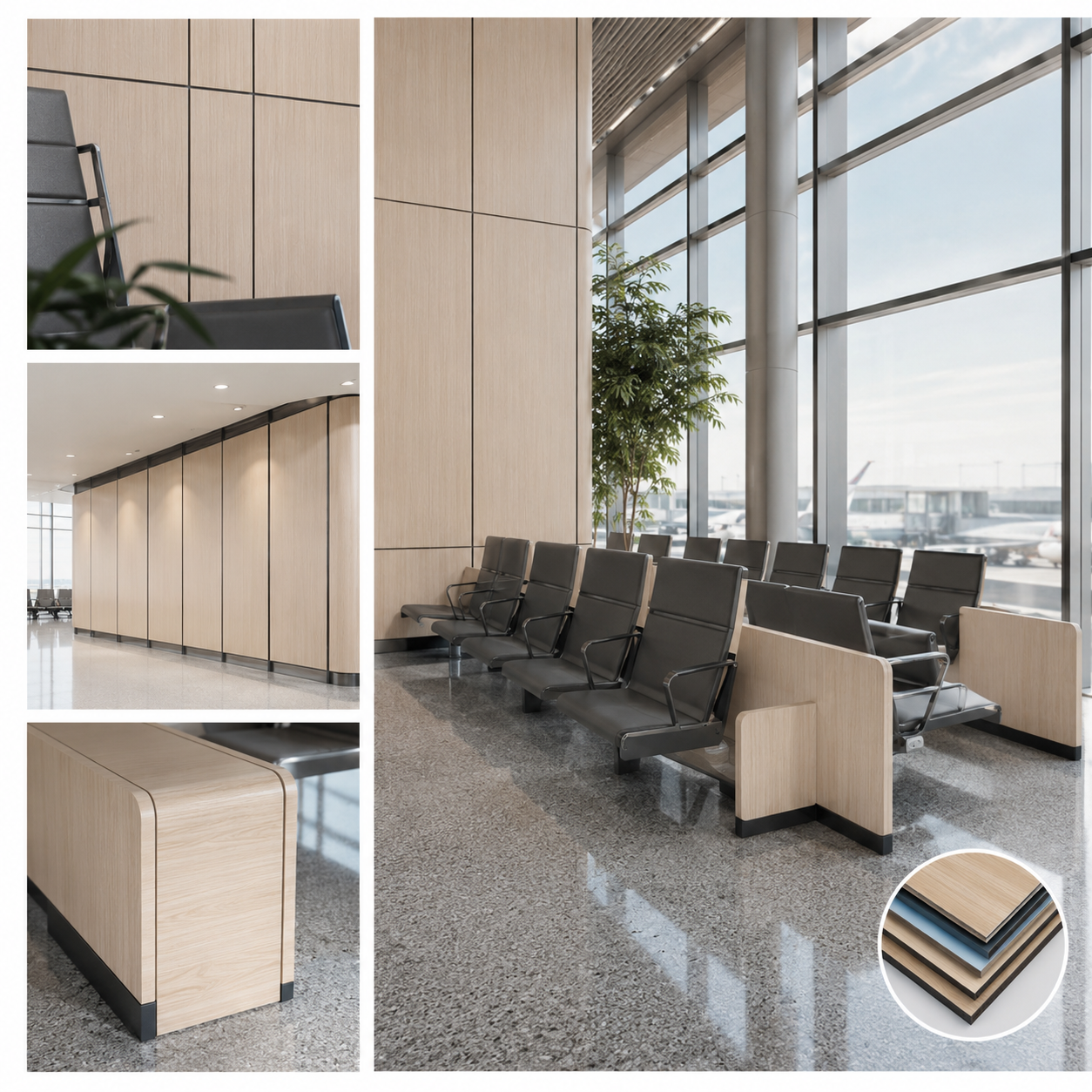 Compact HPL Interior Wall Panel / Phenolic Resin Wall Cladding