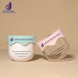 Natural Body Cream Scrub PET Lotion Jars Eco-friendly PP Plastic Lid Transparent