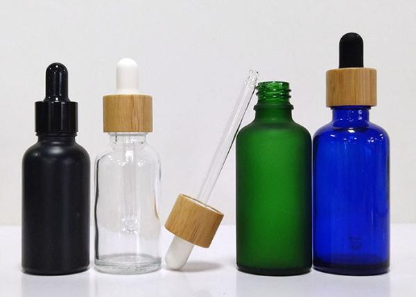 100 Ml Essential Oil Black Glass Dropper Bottle With Bamboo Lids