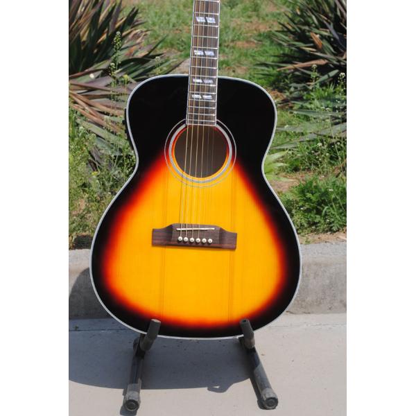 Free shipping sunburst J200 acoustic guitar,fishman EQ acoustic guitar