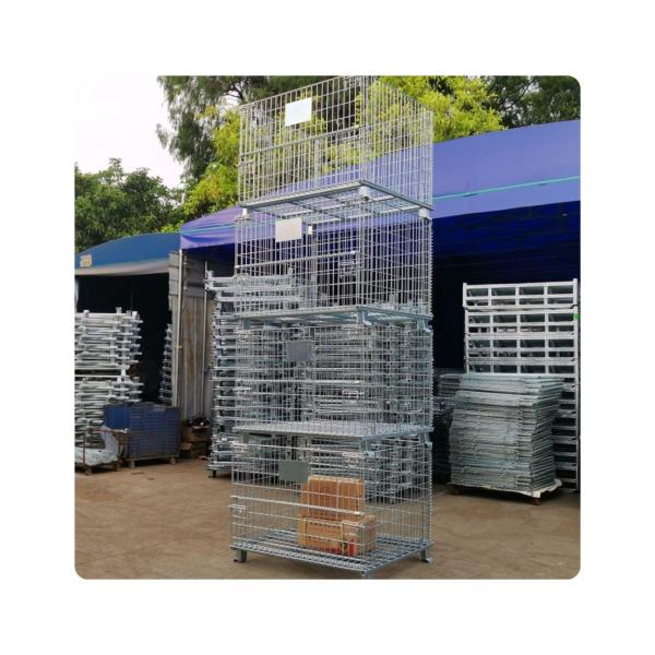 Heavy Duty Industrial Metal Stackable Wire Mesh Pallet Cage Foldable Steel Mesh