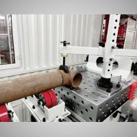 Equipamento de estação de trabalho de solda de linha de intersecção de robôs de contentores TIG MAG