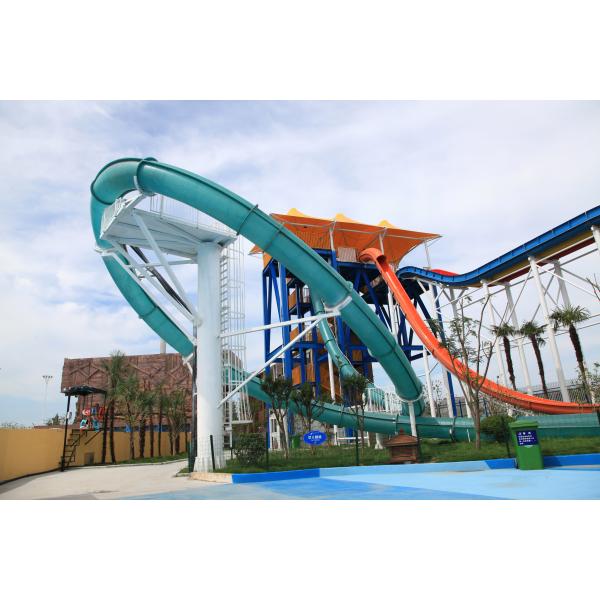 Slides de água de fibra de vidro transparentes e personalizados