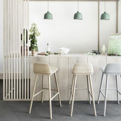 Solid Wood Nerd Bar Stool Commercial Furniture , Natural Oak Nerd Counter Stool SGS