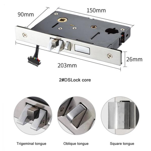Zinc Alloy Hotel Smart Locks / Electronic Door Lock System For Hotels USB