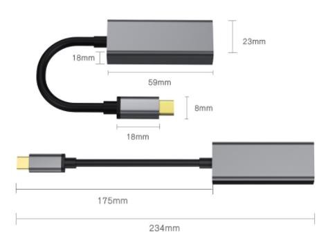 Тип серый цвет/серебр USB ноутбука привода конвертера RJ45 1000Mbps c свободный