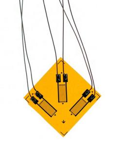 Galgas extensométricas de resistencia de deformación triaxial serie CA