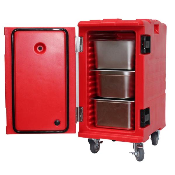 120L LLDPE Insulated Pan Carrier Red Insulated Food Pan Customized
