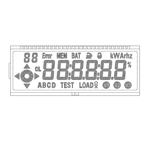 Custom Lcd Display Green 7 Segment 6 Digits Meter Lcd Display Screen