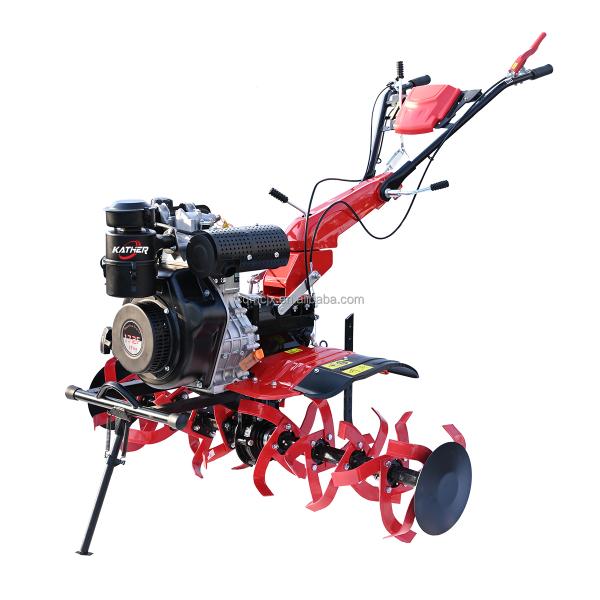 161x101x102CM 7Hp Farm Mini Land Cultivation Machine Walking Hand Tractor Cultivator