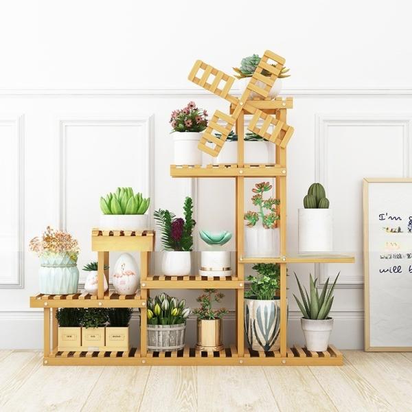 Decorative Outdoor Plant Shelf, Planter Stands for Indoor Plants, Large Shelving Unit Courtyard Flower Rack Pot Holder