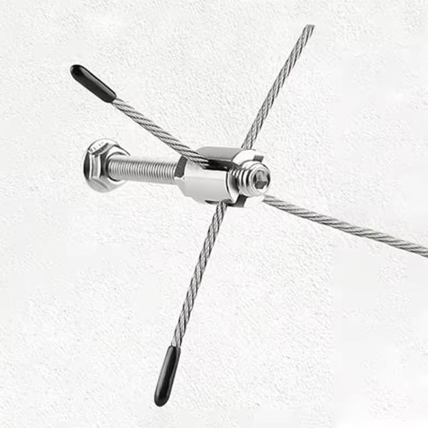 Gree Wall Post Clamp Hardware 304 3mm Wire Trellis Stainless Steel Wood Screw Wire Rope Clip