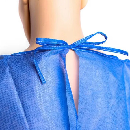 Waterproof Disposable Knitted Cuff PP SMS Isolation Gowns