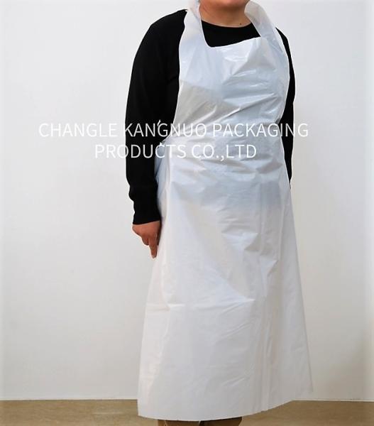 Flat Protection White Color Disposable Medical Aprons 0.01-0.1mm Thickness