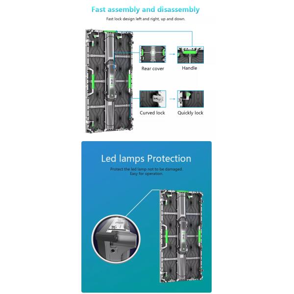 Full Color P3.9mm Outdoor LED Display Screen 500x500mm Die Casting Aluminum