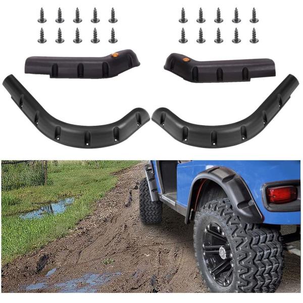Carro de golf Front Rear Fender Flares para el gas de EZGO TXT 1998-2013/eléctrico (no cabe 48V eléctrico), con hardware del metal, sistema