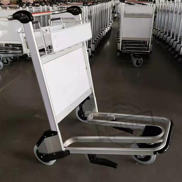 Trolley de bagagem de aeroporto de 3 rodas de 250 kg liga de alumínio com freio automático