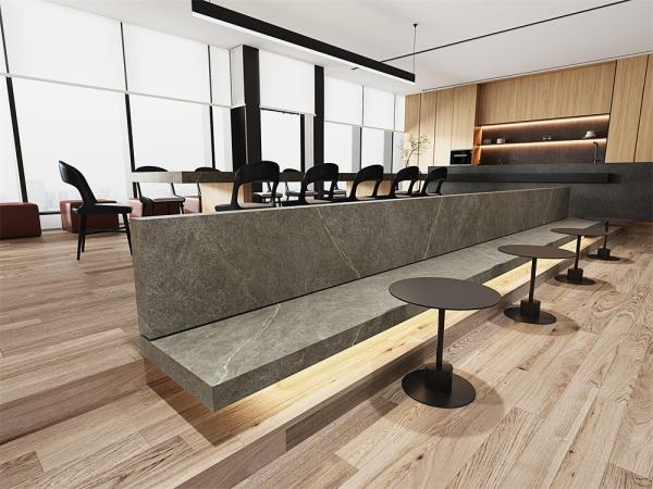 1600x3200mm Grey Matt Sintered Stone Slab for Office Design
