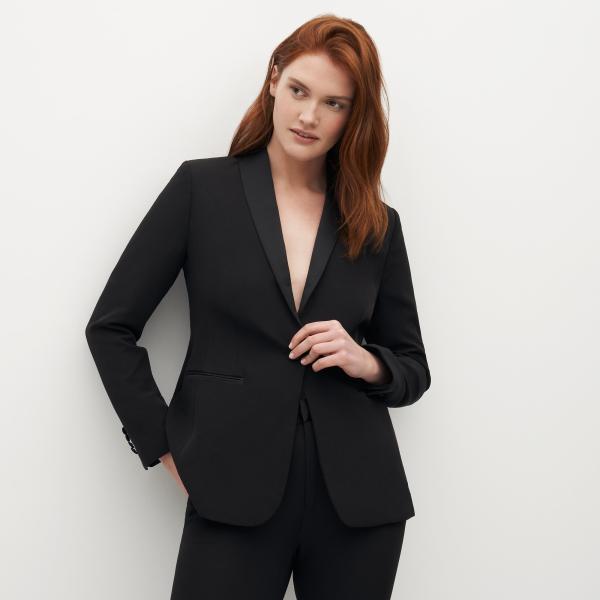 Черные официальные Pantsuits для 5% лайкра 95% полиэстер дам