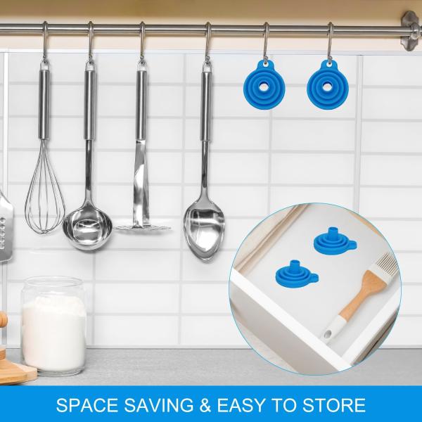 Фантели для наполнения бутылок Кухонные фантели для кухонного использования Пищевой класс Силиконовый складной фантель жидкий порошок