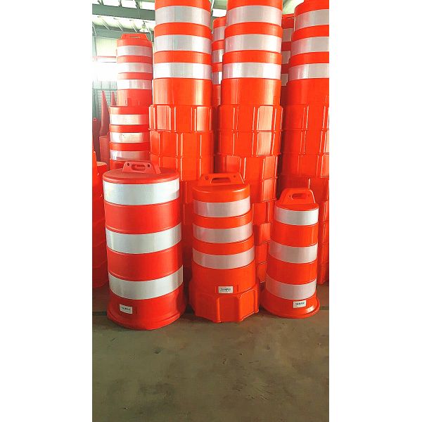 FZT1 1000*400*505mm 4.3kg High Density HDPE plastic Anti Collision Channelizer Drum barrel