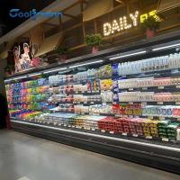 Refrigerador da cortina de ar livre, armário de 2,2 refrigeradores da exposição do supermercado da altura do medidor