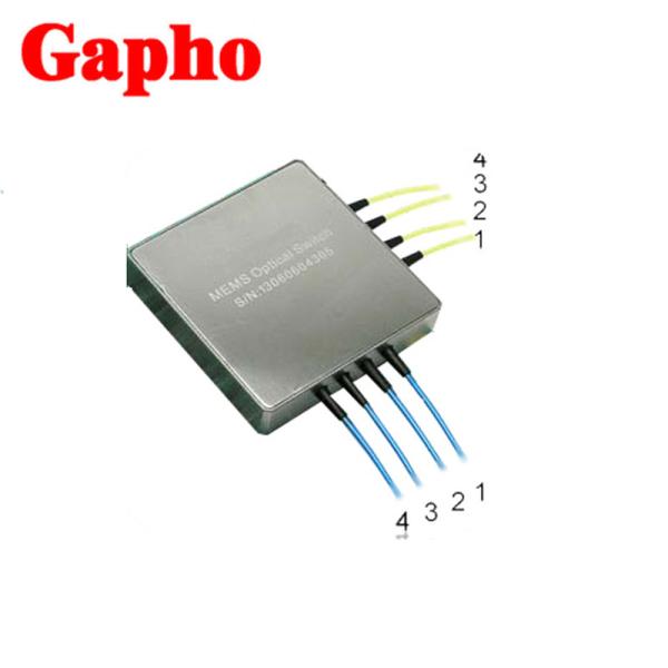 MEMS Latch Series 4x4 Fiber Optic Switch Connect Optical Channels by Redirecting