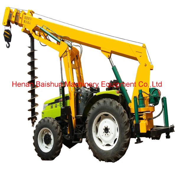 Customized heavy duty tractor pole erection machine manual earth auger machine
