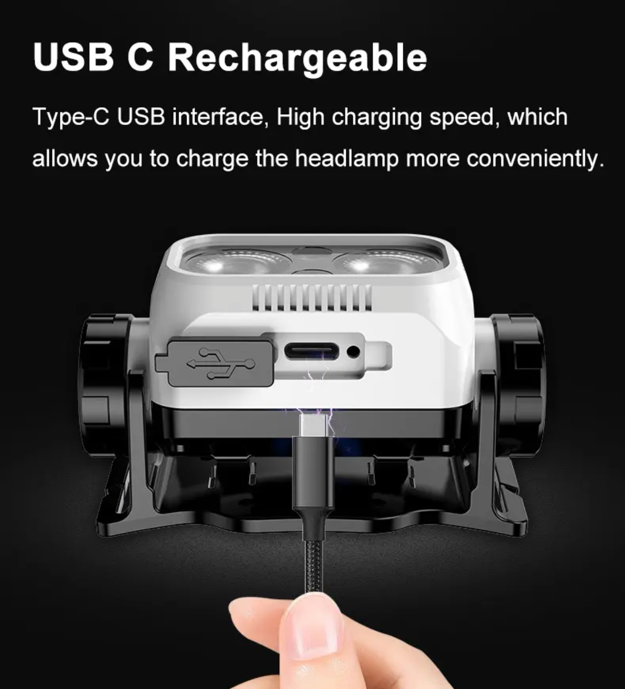 Factory Sales Outdoor LED Lighting Tools Camping Emergency Lamp 10 Lighting Modes Super Bright Head Lamp