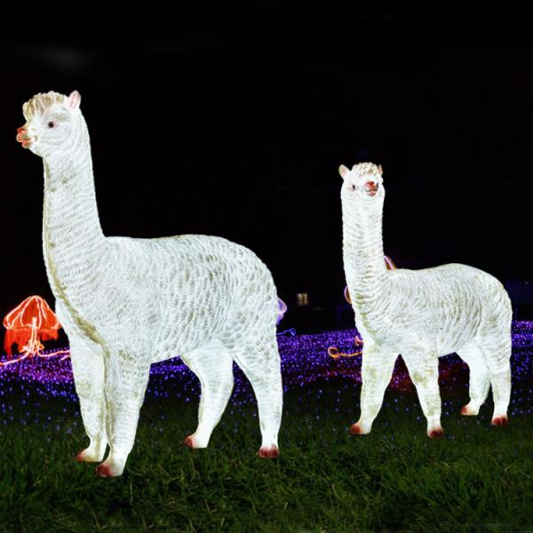 LED simulation alpaca lamp outdoor landscape outdoor waterproof FRP animal lamp