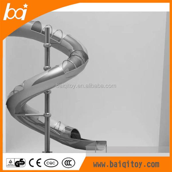 Amazing Large Commercial Stainless Steel Playground Slide for Kids and Adults
