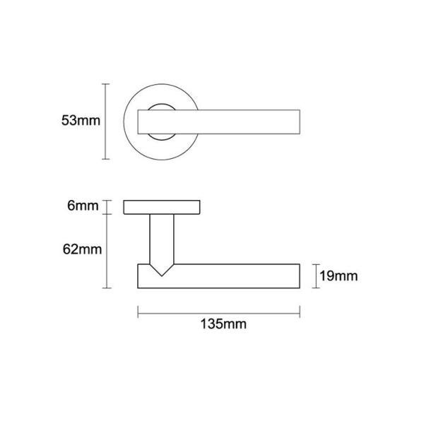 Stainless steel modern entry door handle for interior/exterior doors
