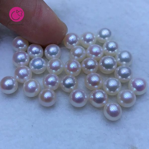 Freshwater Cultured Genuine 7-8mm White Rice Loose Pearl Wholesale for DIY Jewelry