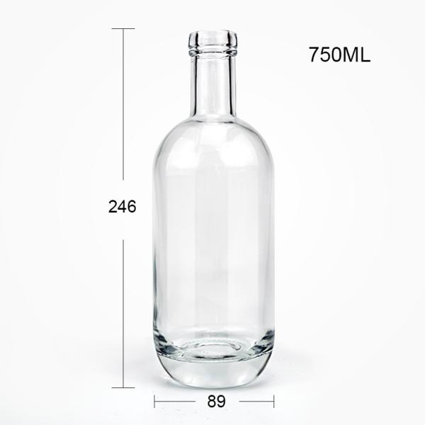 700ml Glass Wine Bottle for Tea Liquors and Beverages Customization