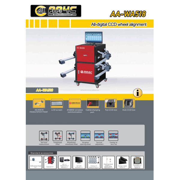 AA4C  Zigbee CCD Wheel  Alignment Machine CCD    Wheel Aligner   Car Four Wheel Alignment AA-WA518