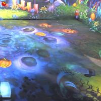 Juego interactivo multijugador de la proyección del piso de AR 3d de los niños del patio interior