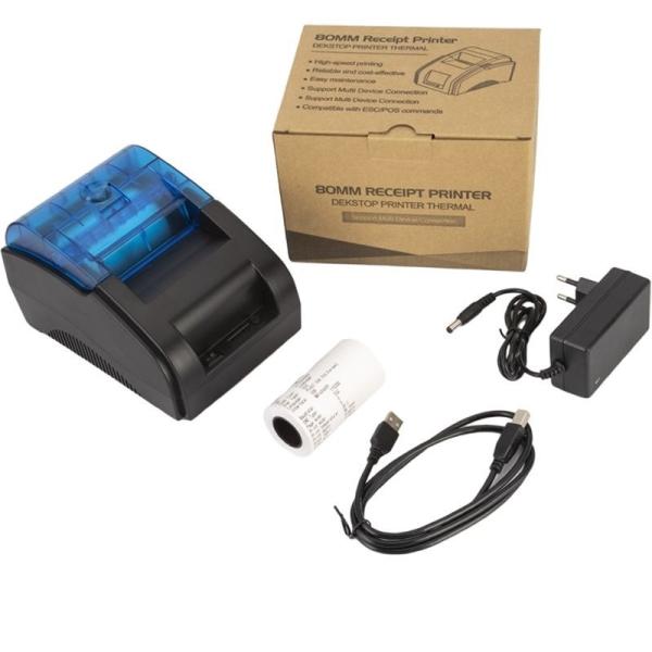 POS80D Wireless Desktop Multifunctional Thermal Printer with Maximum Roll Diameter 50mm