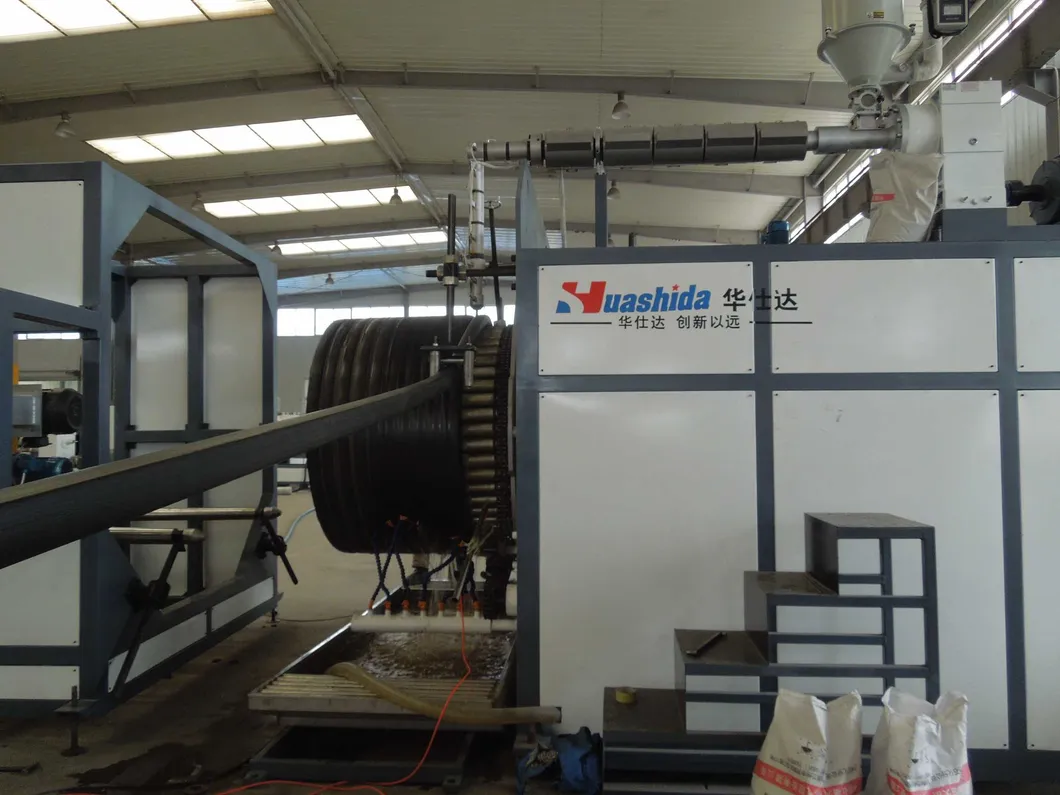 HDPE Large Diameter Hollow Wall Winding Pipe HDPE Structured Wall Pipe Production Line
